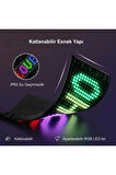 yenilzd Matrix Kayan YazıEmoji LED Ekran Programlanabilir17x7cmTabela ArabaBluetooth APP Kontrol USB