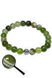 Sertifikalı Aaa Kalite Çay Yeşili Akik Taşı Bileklik (gümüş Aparatlı)