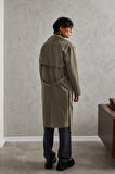 Erkek Kruvaze Yaka Oversize Trençkot