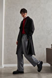 Erkek Kruvaze Yaka Oversize Trençkot