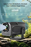 Wearfitpro HY320 Mini 720P Android Wireless Bluetooth Destekli Projeksiyon Cihazı Siyah