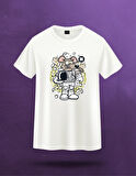 Astronot Fare Karikatür Dijital T-Shirt Tasarımı