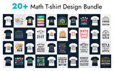 20+ Math T-shirt Design Bundle T-shirt Tasarım Paketi