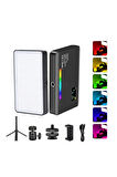 Video Fotoğraf Dolgu Işığı 9000K LCD Ekran RGB-CL120 LED  20 Efekt DSLR Vlog Canlı Yayın