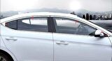 ELANTRA 2016-2019 IÇIN UYUMLU CAM ÇITASI NIKELAJ 10 PARÇA