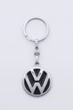Volkswagen Logolu Mineli Metal Otomobil Anahtarlığı - 2 Yön Logolu