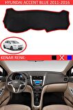 Hyundai Accent Era 2006-2011 İçin Uygun Torpido Koruma Halısı Siyah Kenar Renk Kırmızı