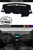 Hyundai Tucson 2009-2015 İçin Uygun Torpido Koruma Halısı Siyah Kenar Renk Siyah