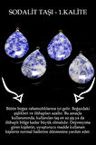 Sertifikalı Damla Model Sodalit Taşı Kolye (GÜMÜŞ APARATLI)