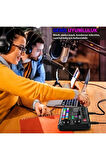 Stüdyo Ses Mikseri Şarjlı  DJ Canlı Yayın Kondenser Mikrofon Bağlantıs F998BluetoothBAĞLANTI