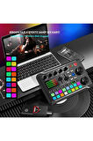 Stüdyo Ses Mikseri Şarjlı  DJ Canlı Yayın Kondenser Mikrofon Bağlantıs F998BluetoothBAĞLANTI