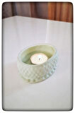 Dekoratif Beton Mumluk Yeşil Tealight Şamdan Mum Dahil Değil