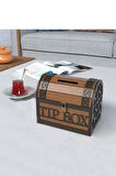 Klitli Ahşap Tip Box Bahşiş Kutusu Ve Kumbara Sandık Tipi Tipbox Hediyelik Tipbox Kumbara Seç Hediye
