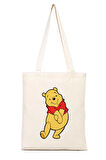 Ayı Winnie %100 Pamuk Bez Omuz Çantası