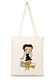 Betty Boop %100 Pamuk Bez Omuz Çantası