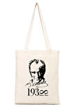 Atatürk Fikirler Ölmez %100 Pamuk Bez Omuz Çantası