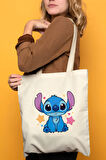 Stitch %100 Pamuk Bez Omuz Çantası