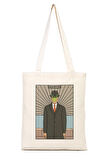 Magritte Son of Man %100 Pamuk Bez Omuz Çantası