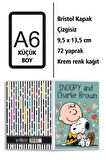 Snoopy ve Charli Brown Baskılı A6 Küçük Boy Çizgisiz Defter