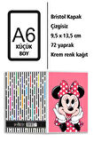 Mini Mouse Baskılı A6 Küçük Boy Çizgisiz Defter