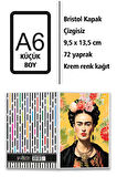 Frida Kahlo Baskılı A6 Küçük Boy Çizgisiz Defter
