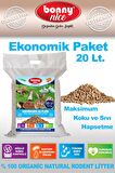 Bonny Nice Doğal Çam Pelet Hamster Kafes Altlığı 10 Kg 20 Lt (2 Adet)