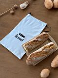 Bread Nakış Işlemeli Doğal Kumaş Ekmek Saklama Kesesi Ekmeklik Çok Amaçlı Kese