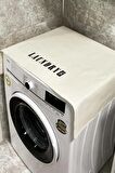 Laundry Nakışlı Çamaşır Makina Örtüsü Banyo Dekorasyon Düzenleyici Kılıf