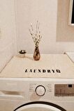 Laundry Nakışlı Çamaşır Makina Örtüsü Banyo Dekorasyon Düzenleyici Kılıf