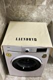 Laundry Nakışlı Çamaşır Makina Örtüsü Banyo Dekorasyon Düzenleyici Kılıf