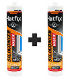 Hatfix Silikonize Mastik Siyah 2 Adet 500Gr