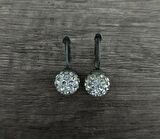 Hdmarketim Şambala Model Swarovski Taşlı Beyaz Sallantılı Küpe