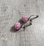 Hdmarketim Şambala Model Swarovski Taşlı Pembe Sallantılı Küpe