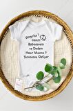 Sürpriz Babaannem Geliyorum Özel Tasarım Bebek Zıbın Pamuklu Çıtçıtlı Body