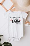 Kahramanım Var Baba Diyorum Özel Tasarım Bebek Zıbın Pamuklu Çıtçıtlı Body