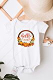 Hello Pupmpkin Özel Tasarım Bebek Zıbın Pamuklu Çıtçıtlı Body