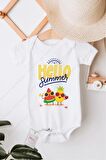 Hello Summer 2 Özel Tasarım Bebek Zıbın Pamuklu Çıtçıtlı Body