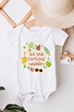 İlk Yaz Tatilime Hazırım Özel Tasarım Bebek Zıbın Pamuklu Çıtçıtlı Body