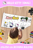 Hello Kity Temalı Dev Boyama Rulosu 60x250 CM