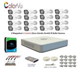 Hikvision 2mp 16 kameralı Dış ortam AHD HD-TVI ColorVu Gece Renkli Kamera Seti 4TB Disk