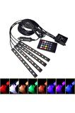 Araç Içi Aydınlatma Kumandalı Müziğe Duyarlı RGB I 9 LED Ayak Altı LED