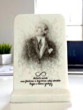 Mermer Masaüstü Atatürk Portresi – 15x22 cm (Dijital Baskı)