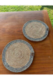 El Yapımı Hasır Dokulu 2’li Supla – Leke Tutmaz, Şık Sofralar İçin