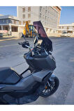 Honda Adv 350 Siperlik Ön Cam 2023 2024 Model 60cm Siyah Renkli 4mm ORTA BOYLU CAM