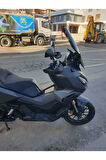 Honda Adv 350 Siperlik Ön Cam 2023 2024 Model 60cm Siyah Renkli 4mm ORTA BOYLU CAM