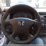 Honda Vtec2 Araca Özel Direksiyon Kılıfı Direksiyon Uyumlu (Noktalı Düz Siyah)