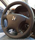 Honda Vtec2 Araca Özel Direksiyon Kılıfı Direksiyon Uyumlu (Noktalı Düz Siyah)