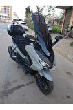 Honda Forza 250 Ön cam 2023 2024 Model Yılı 60cm Siyah Renk 4mm Uzun Geniş Cam