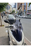 Honda Pcx Siperlik Ön Cam 2014 2017 Model 65cm Açıkfüme Renkli 4mm ORTA BOYLU CAM