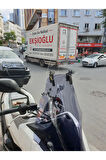 Honda Pcx Siperlik Ön Cam 2014 2017 Model 65cm Açıkfüme Renkli 4mm ORTA BOYLU CAM